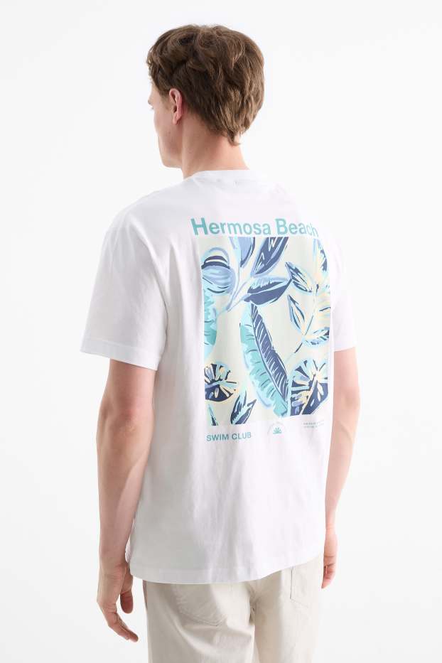 Herren - T-Shirt - Relaxed Fit - weiß