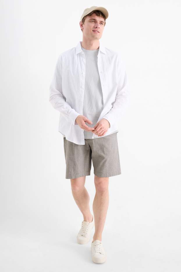 Herren - Shorts - strukturiert - grau