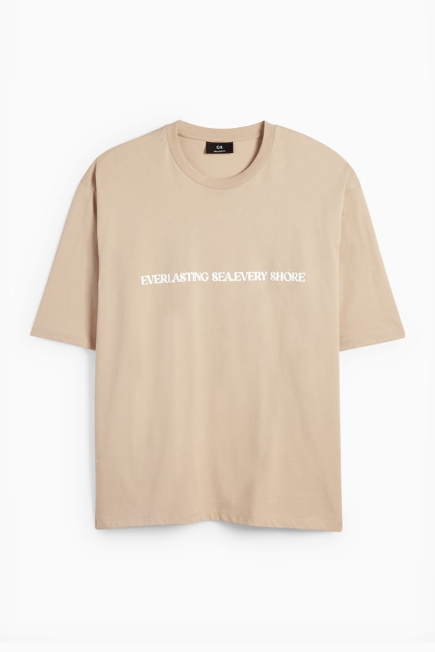 Men - T-shirt - relaxed fit - beige