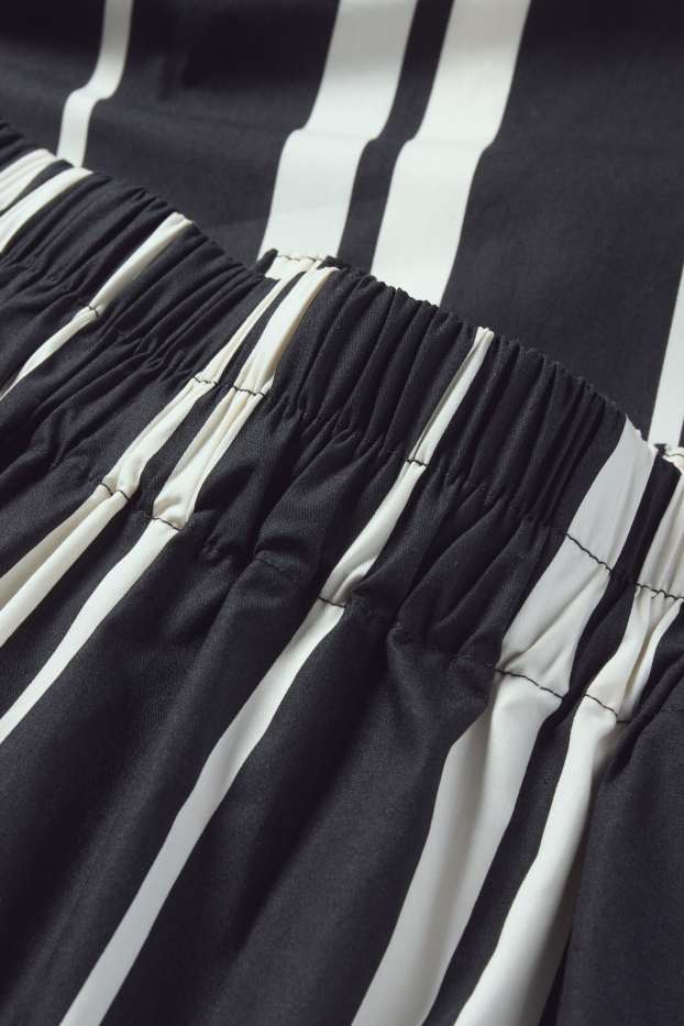 Dames - Rok - gestreept - zwart / wit