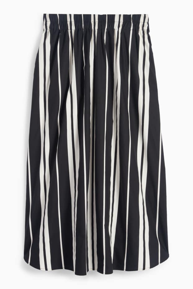 Dames - Rok - gestreept - zwart / wit