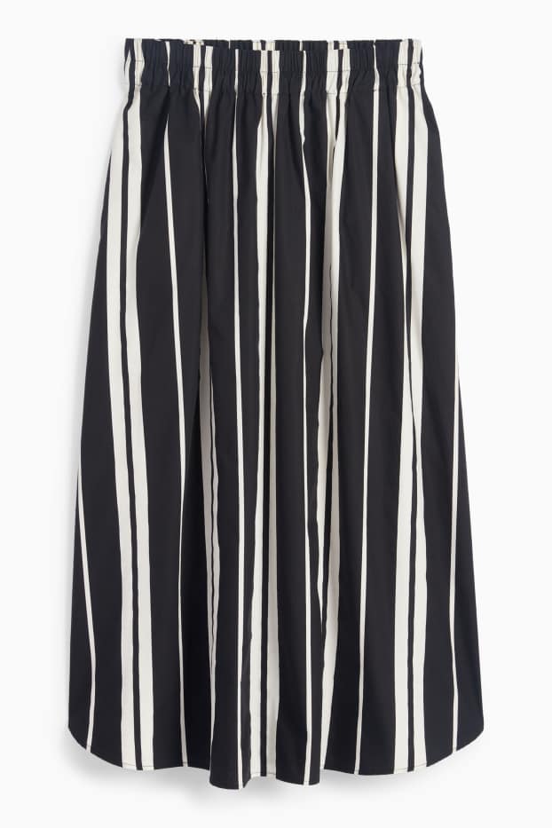 Dames - Rok - gestreept - zwart / wit
