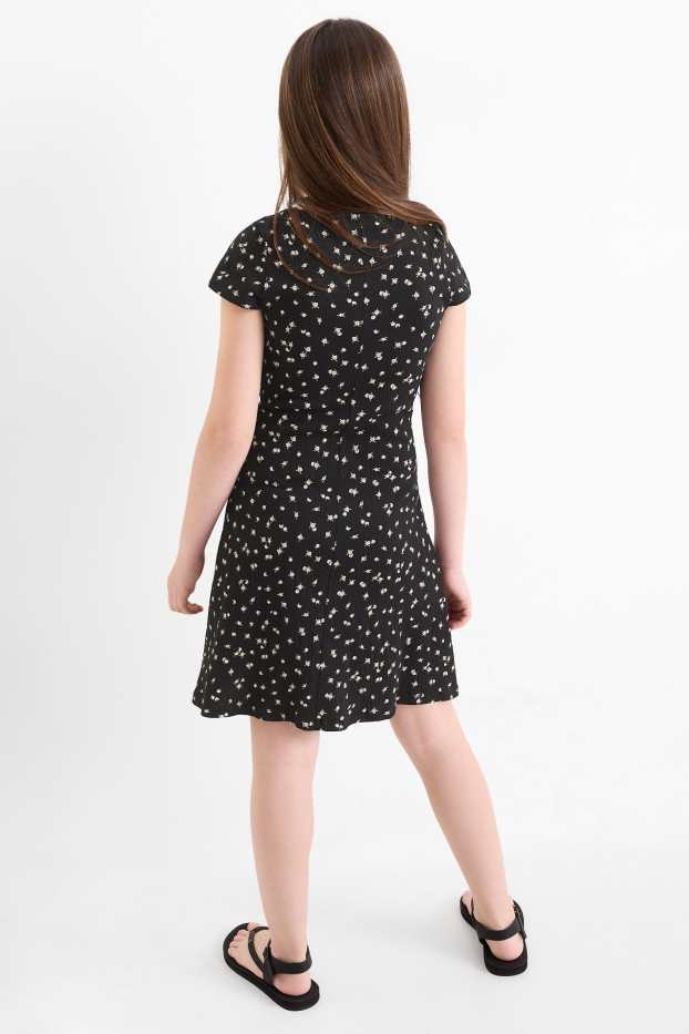 Nena - Vestit - de flors - negre