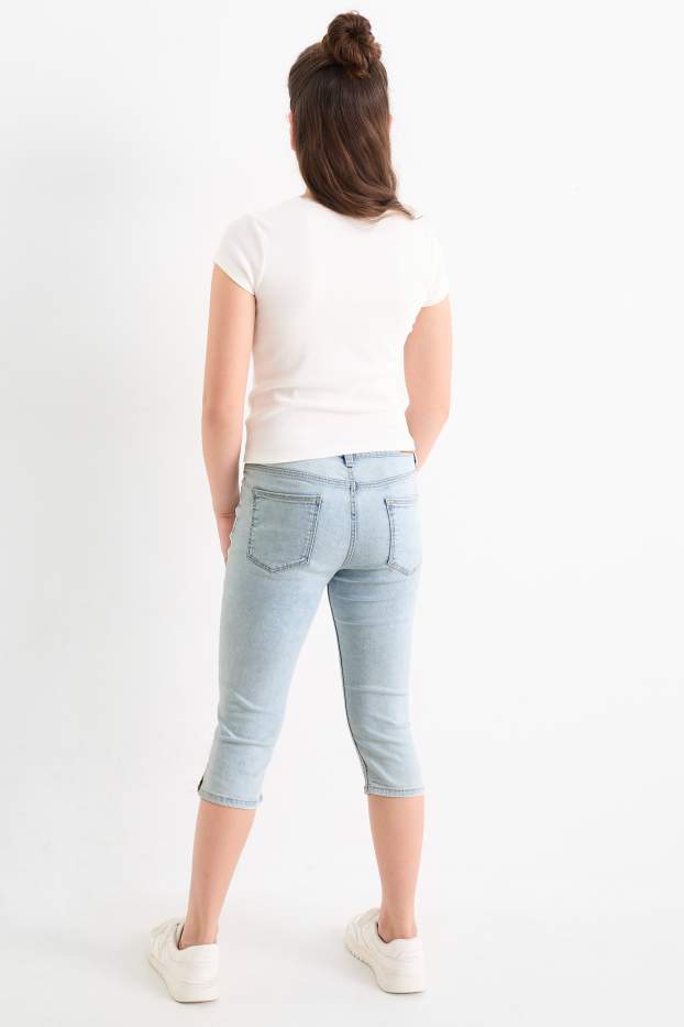 Copii - Fete - Jeans capri - LYCRA® - denim-albastru deschis