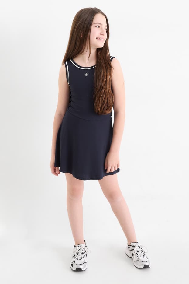 Děti - dívky - Funkční šaty - tmavomodrá