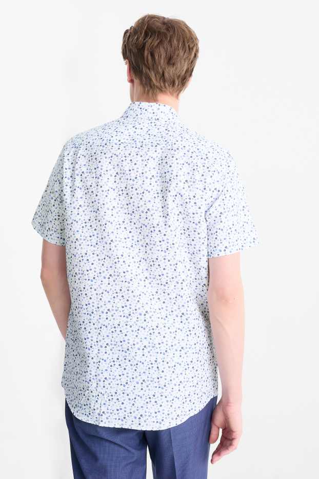 Uomo - Camicia business - regular fit - collo all'italiana - bianco