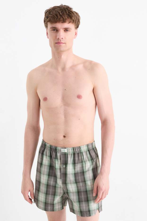 Pánské - Multipack 2 ks - boxerky - tkané - zelená