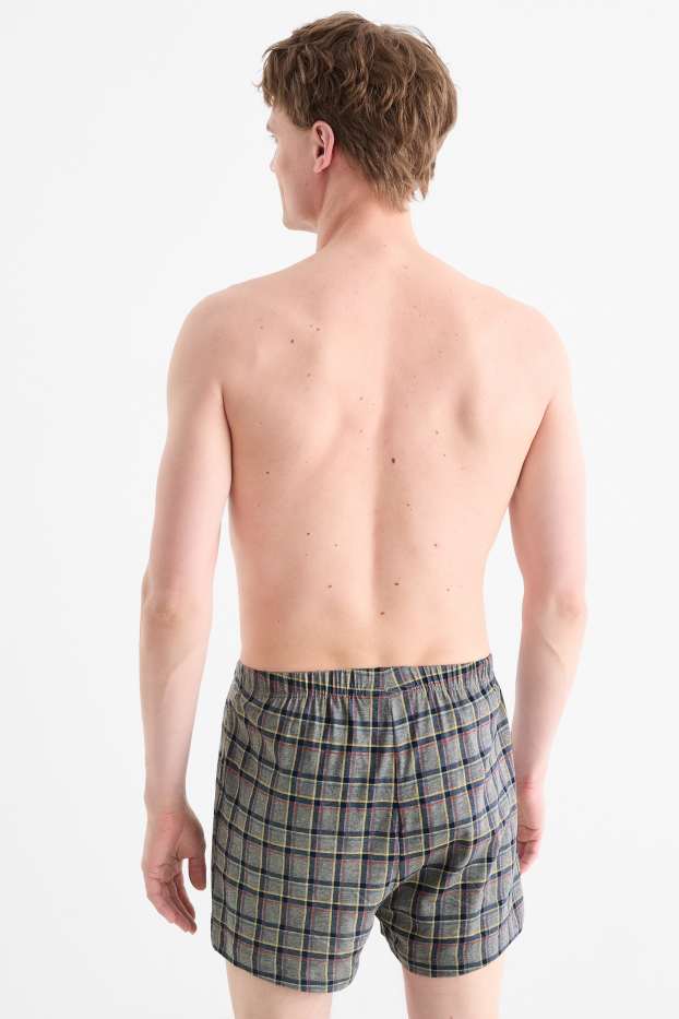 Herren - Multipack 2er - Boxershorts - Jersey - dunkelblau