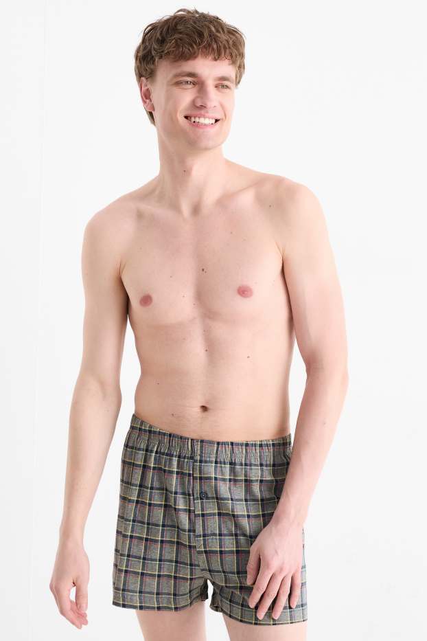 Herren - Multipack 2er - Boxershorts - Jersey - dunkelblau