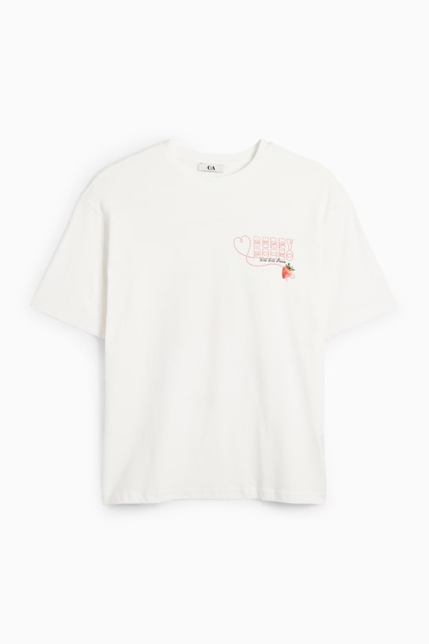 Damen - T-Shirt - Oversized - weiss