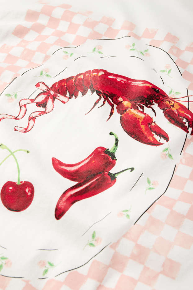 Women - T-shirt - oversized - white