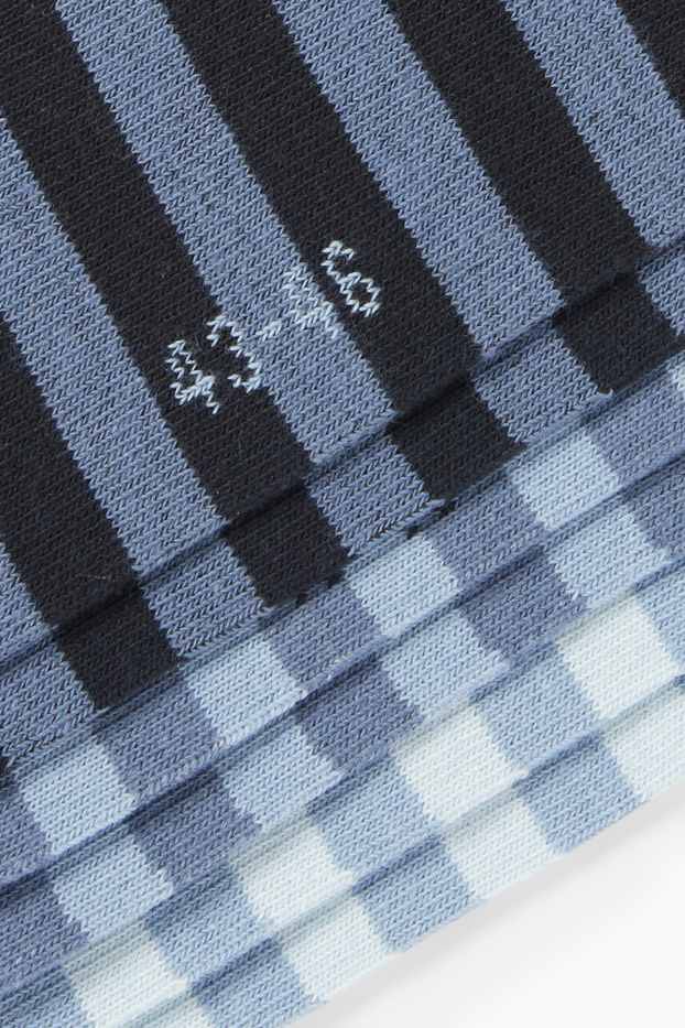 Hommes - Lot de 3 paires - socquettes de sport - à rayures - bleu foncé