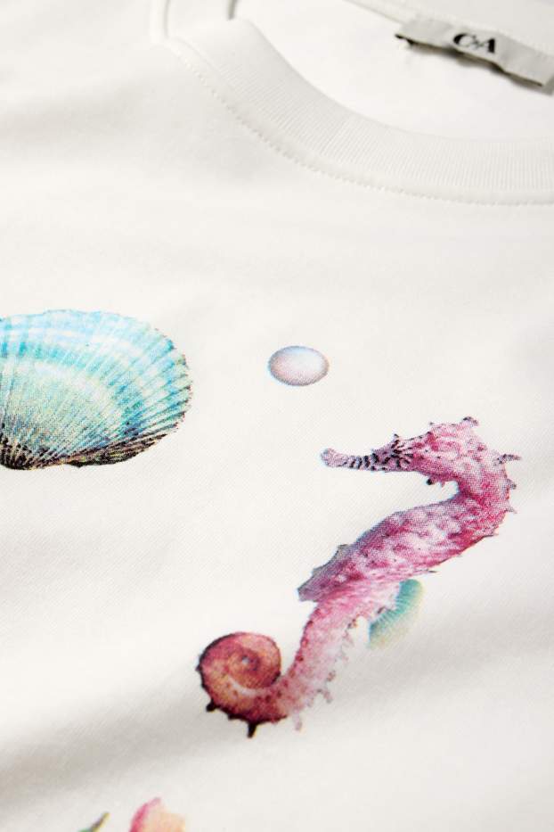 Damen - T-Shirt - Oversized - weiss