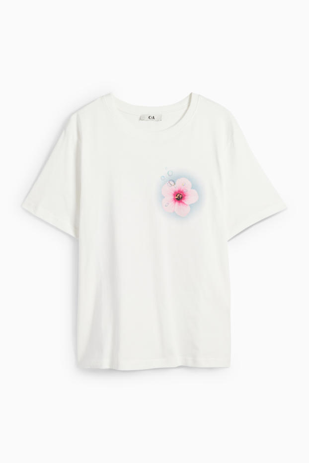 Donna - T-shirt - oversize - bianco