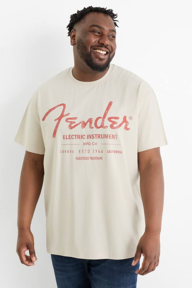 Home - Samarreta de màniga curta - relaxed fit - Fender - beix clar