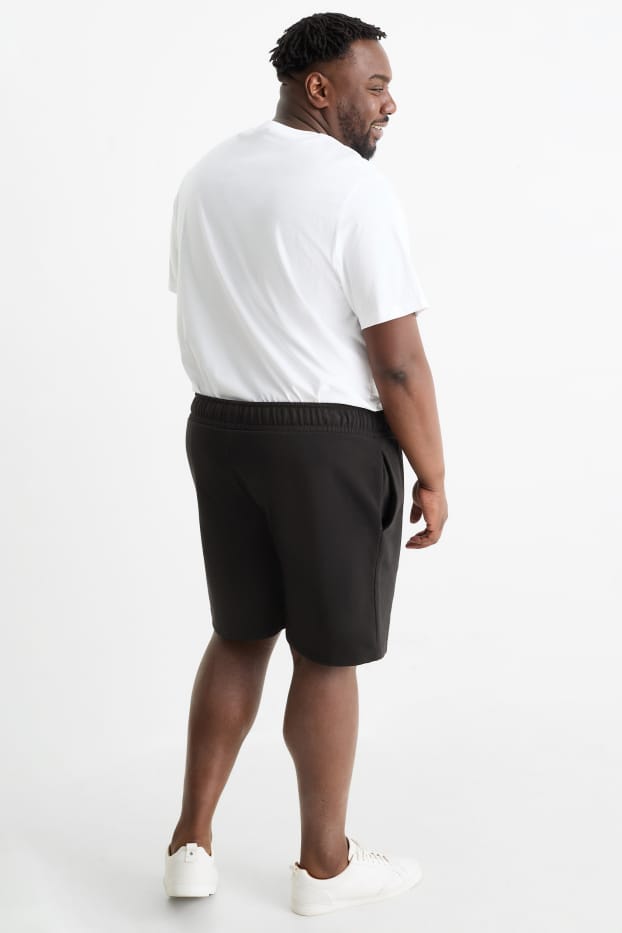 Heren - Sweatshorts - zwart
