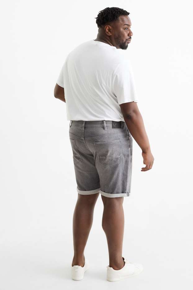 Men - Denim shorts - Flex jog denim - LYCRA® - denim-gray