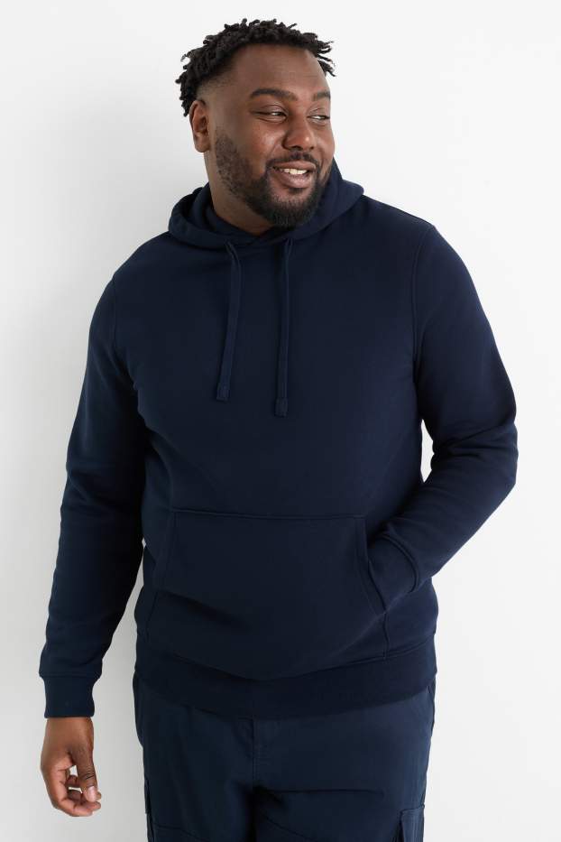 Hommes - Sweat à capuche - bleu foncé
