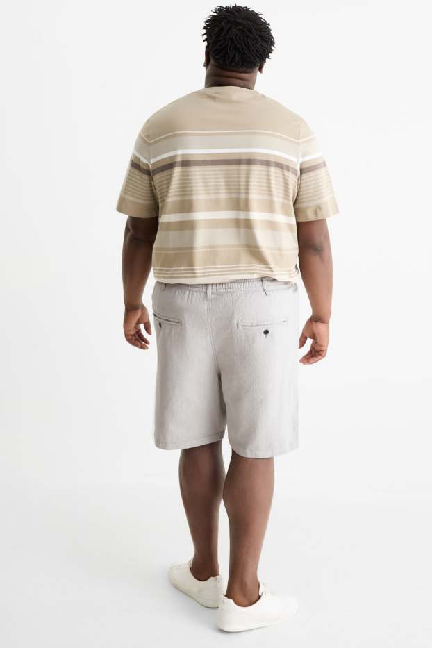 Uomo - Shorts - a righe - grigio chiaro