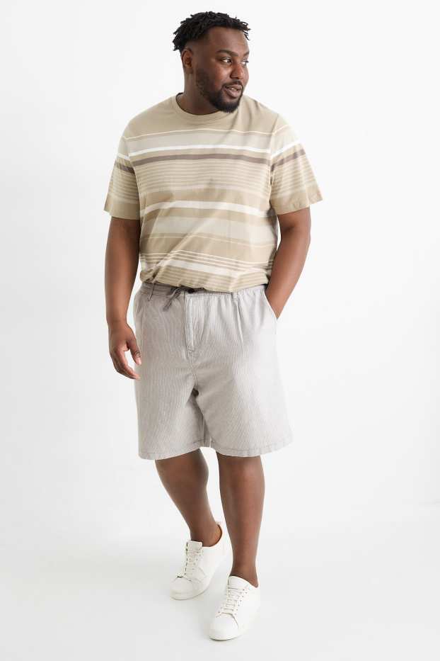 Uomo - Shorts - a righe - grigio chiaro