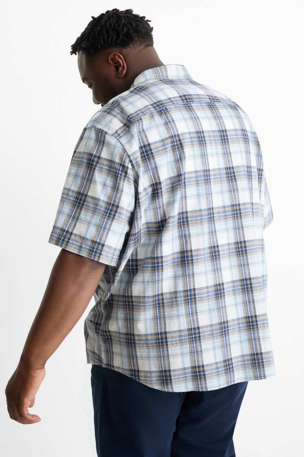 Herren - Hemd - Regular Fit - Kent - kariert - blau