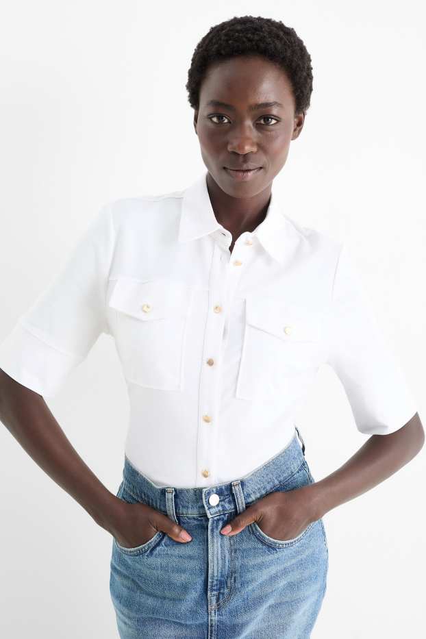 Damen - Bluse - weiss