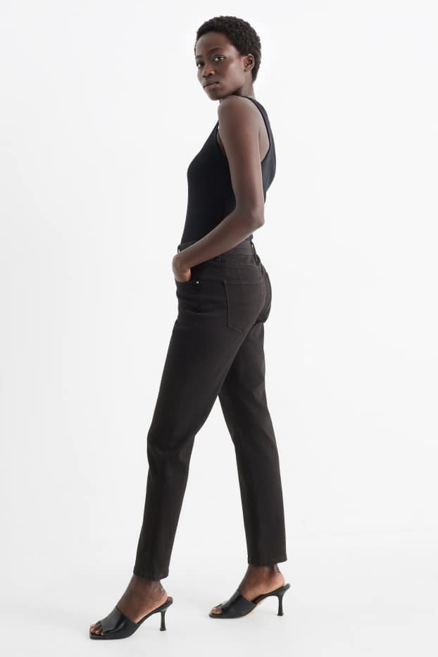 Women - Slim jeans - mid-rise waist - shaping jeans - LYCRA® - black