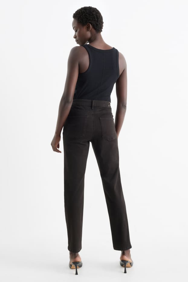 Women - Slim jeans - mid-rise waist - shaping jeans - LYCRA® - black