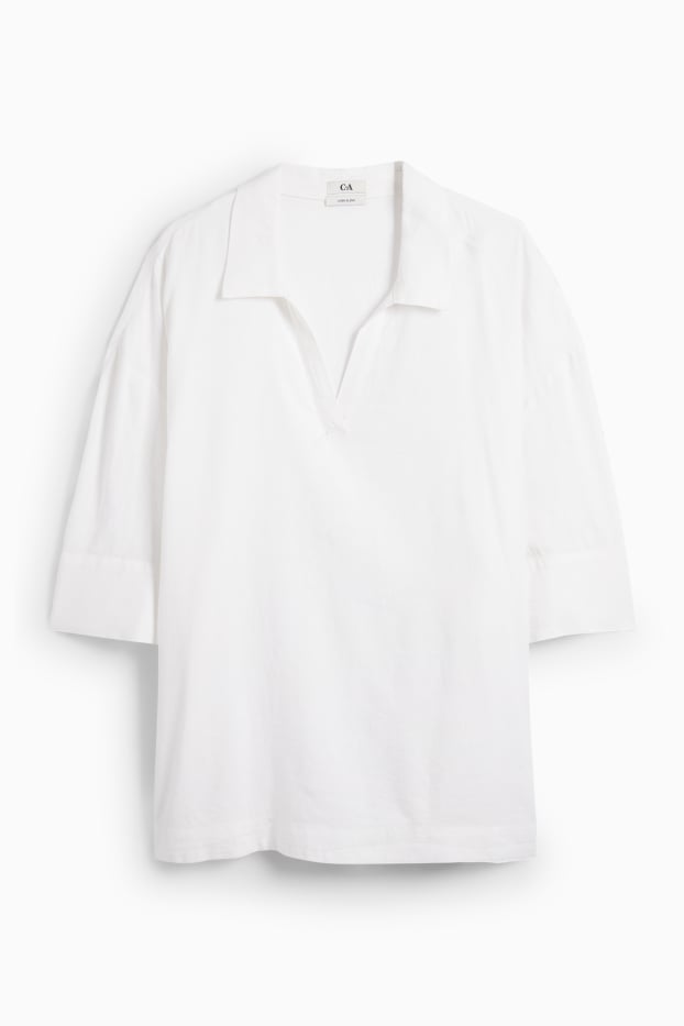 Dona - Túnica - mescla de lli - blanc