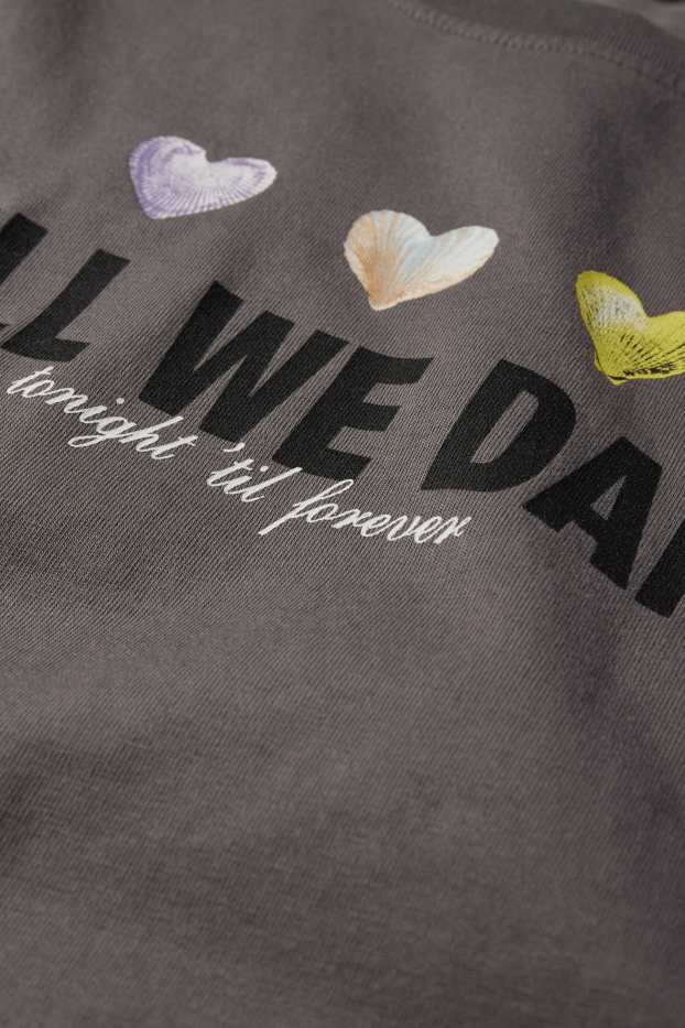 Damen - T-Shirt - Oversized - dunkelgrau