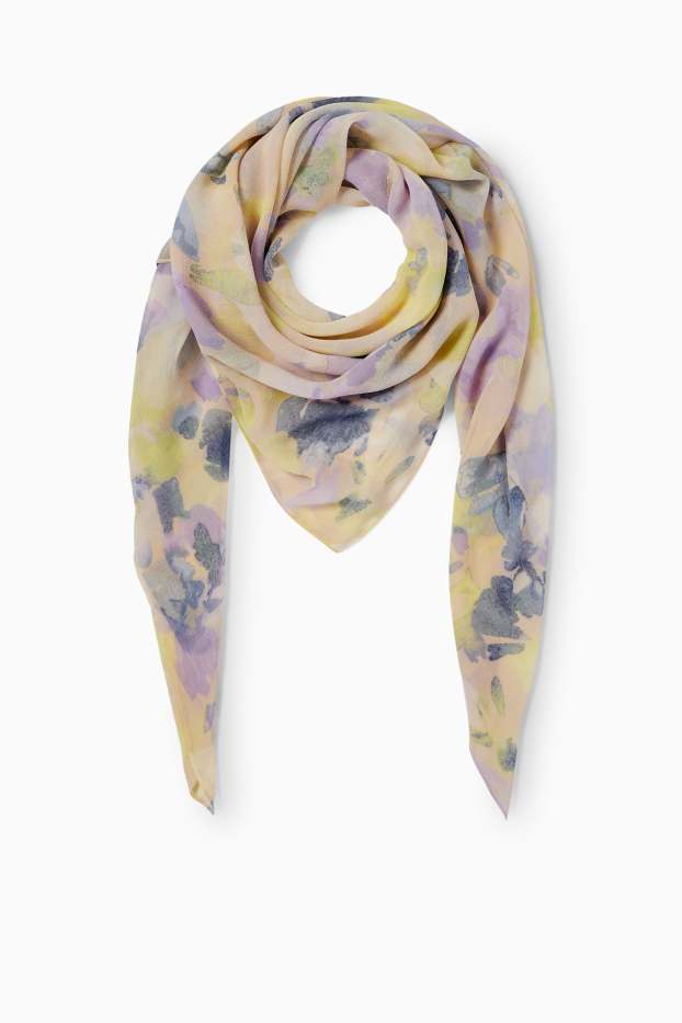 Damen - Tuch - gemustert - gelb