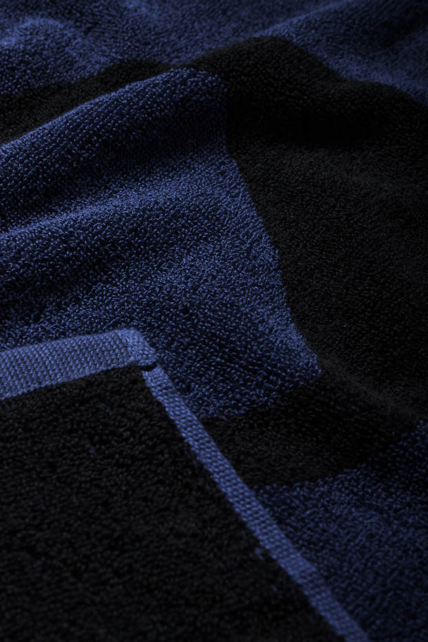 Hommes - Drap de bain - 180 x 85 cm - bleu foncé