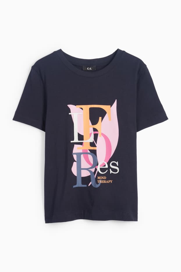 Donna - T-shirt - slim fit - blu scuro