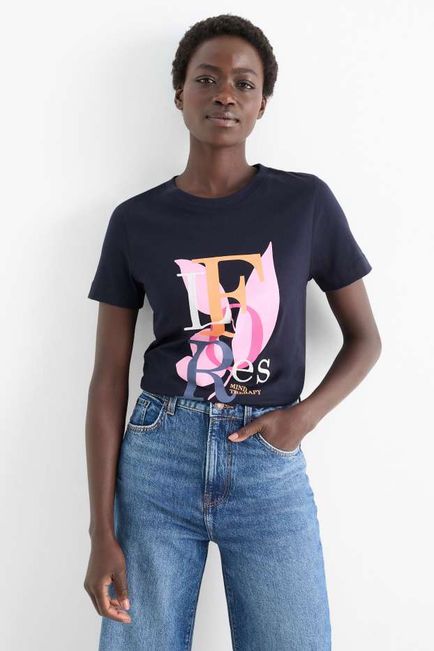 Donna - T-shirt - slim fit - blu scuro