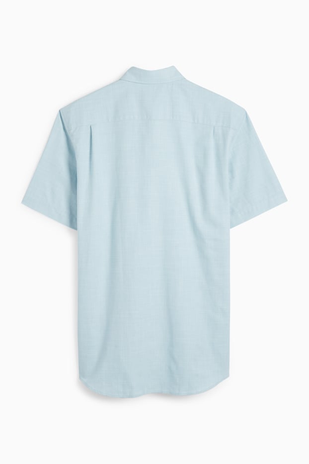 Hommes - Chemise de bureau - regular fit - col button-down - bleu clair