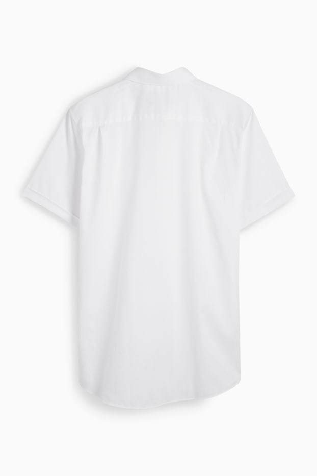 Uomo - Camicia business - regular fit - collo all'italiana - facile da stirare - bianco
