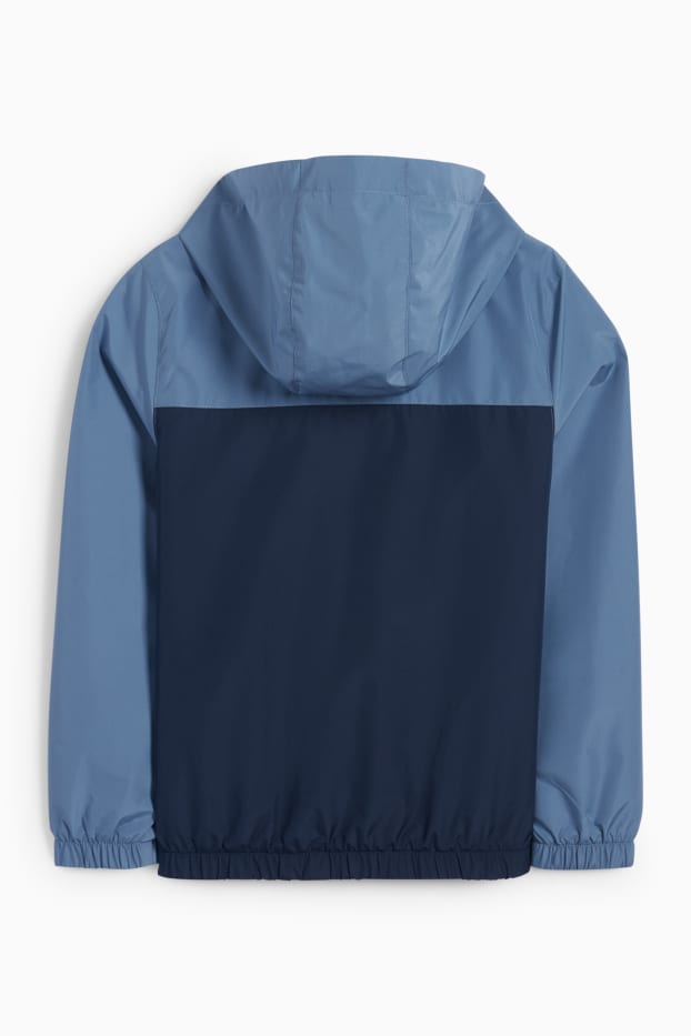 Enfants garçons - Veste à capuche - finition déperlante - bleu