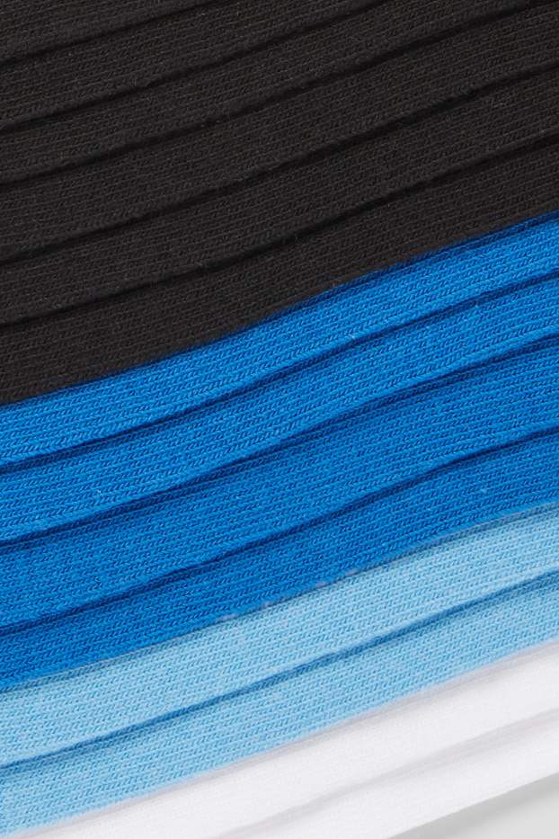 Kinder Buben - Multipack 7er - Sneakersocken - blau / schwarz