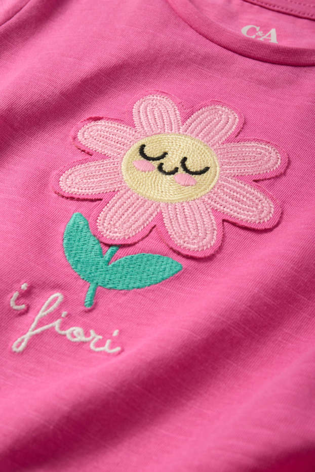 Enfants filles - Fleurs - T-shirt - rose