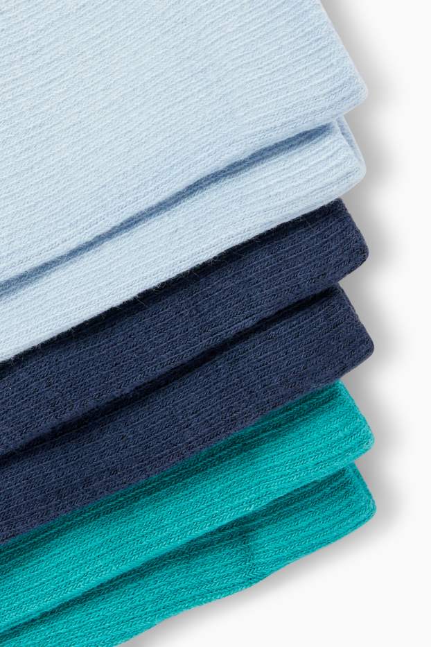 Kinder Jungen - Multipack 3er - Socken - gemustert - hellblau