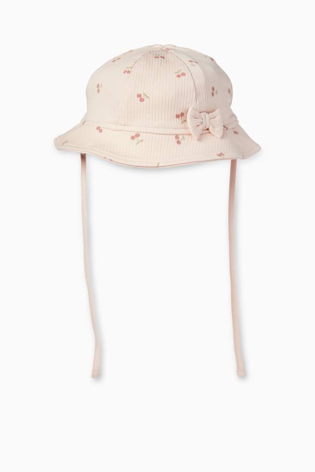 Baby: meisjes - Kers - babyoutfit - 3-delig - roze