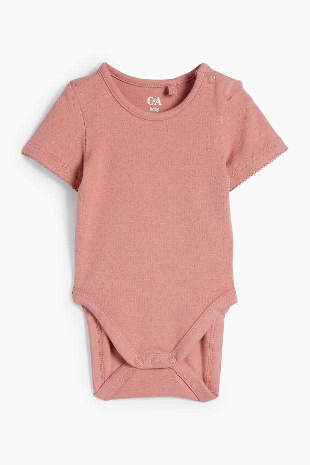Baby: meisjes - Kers - babyoutfit - 3-delig - roze