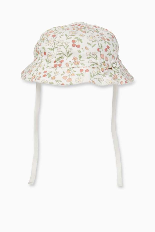 Miminka - dívky - Květinový motiv - outfit pro miminka - 3dílný - tmavě růžová