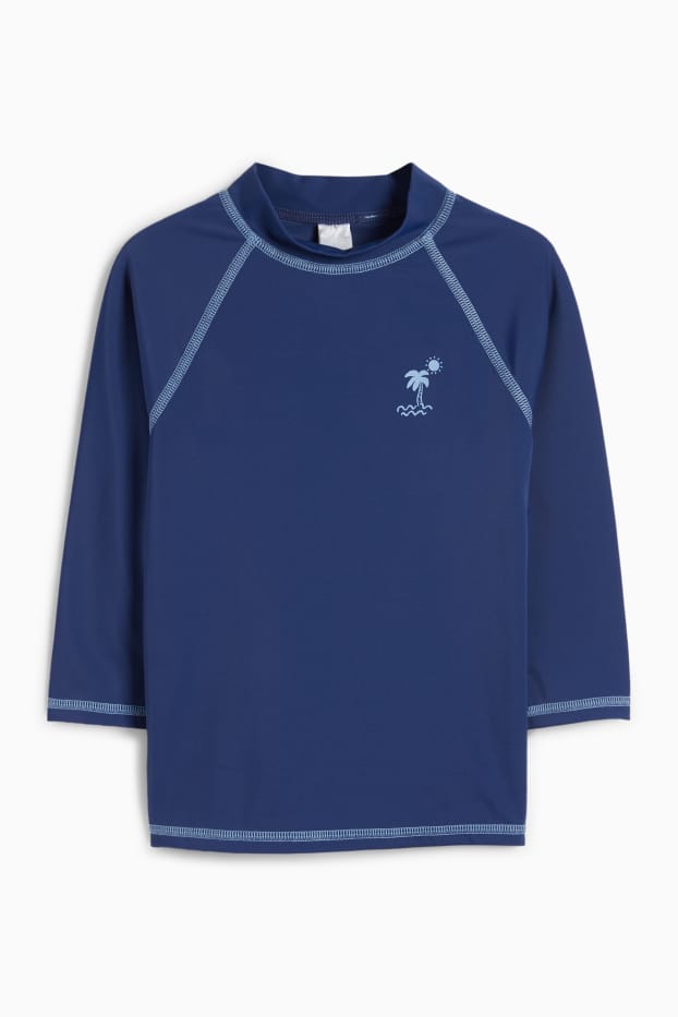 Bébés garçons - Palmiers - tenue de bain UV pour bébé - LYCRA® XTRA LIFE™ - 3 pièces - bleu foncé