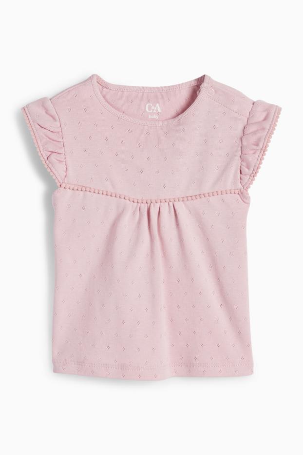 Neonate - Confezione da 2 - cuori - pigiama per neonati - 4 pezzi - rosa