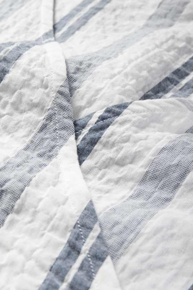 Dona - Vestit de platja - de ratlles - blanc/gris