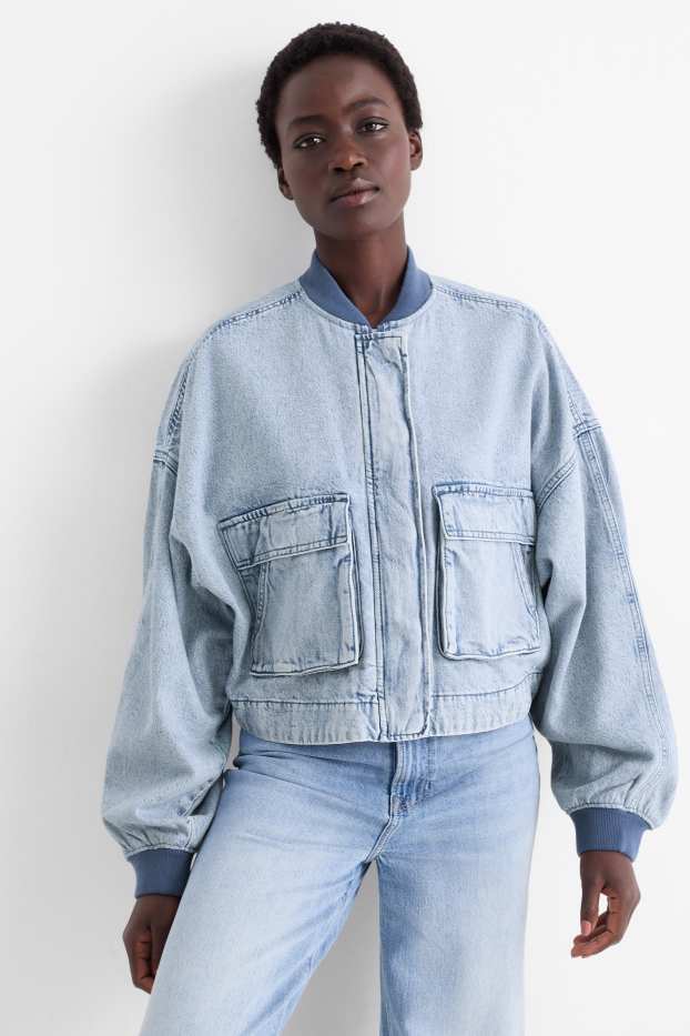 Damen - Jeans-Blouson - helljeansblau