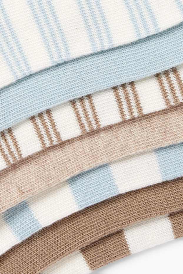 Children Boys - Multipack of 7 - trainer socks - striped - cremewhite