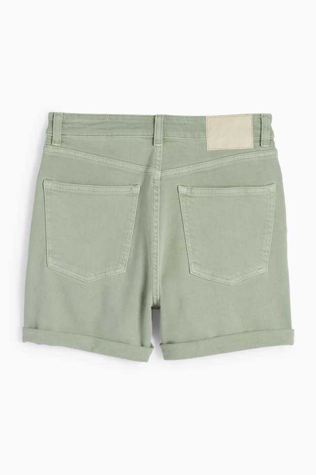 Dames - Mom short - high waist - lichtgroen
