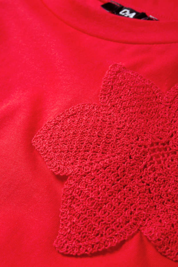 Damen - T-Shirt - Relaxed Fit - rot